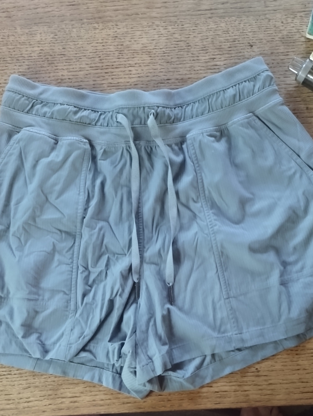 Green/ Gray Women's Drawstring Athletic Shorts